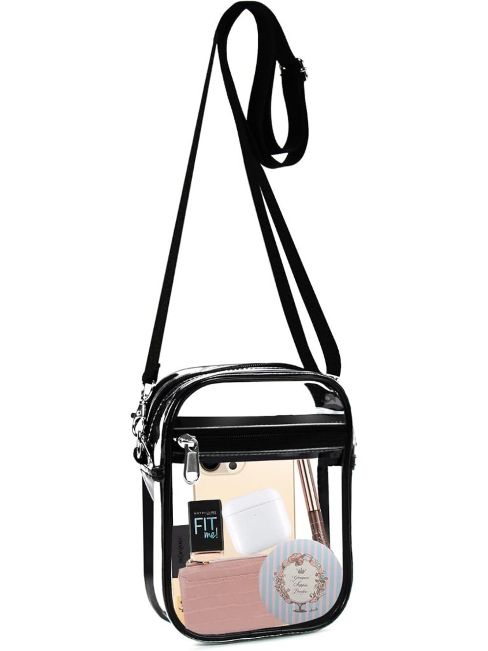 Clear Bag for Stadium Events Transparent Crossbody Purse